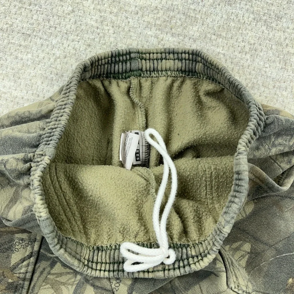 Vintage Jerzees Camo Sweatpants Men‎ Medium Cargo Jogger 90s Y2K USA Hardwoods